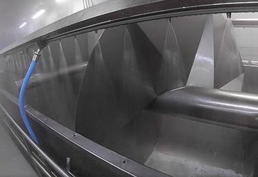 Limpieza del enfriador por rotación Limpieza del enfriador por rotación